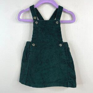 Carters Baby Girls Forest Green Corduroy Jumper Dress 9 mos Holiday Christmas